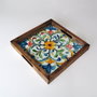 Aberto Design REF059 Bandeja de Madera Maciza para Decoración del Hogar, Impresión UV sobre MDF, 35 x 35 x 4 cm
