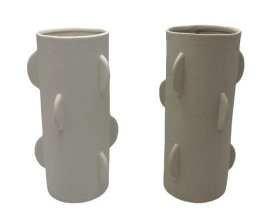 DKD Home Decor Jarrón de Porcelana 15,5x15,5x30 cm Surtido