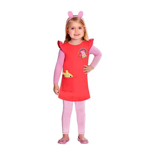 Peppa Disfraz Infantil Dress Rojo 2-3 años