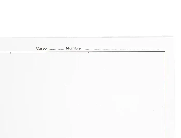 Liderpapel Bloc Dibujo Lineal Espiral 460x325 mm 20 Hojas 180 gr/m2 con Recuadro Perforado