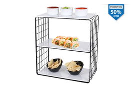 Viejo Valle Soporte Negro Doble Comp. Gn1/3 37x34x1 cm