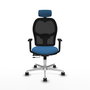 PIQUERAS Y CRESPO Silla de oficina Jorquera con mecanismo Sincro/Traslack, Azul claro