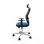 PIQUERAS Y CRESPO Silla de oficina Jorquera con mecanismo Sincro/Traslack, Azul claro
