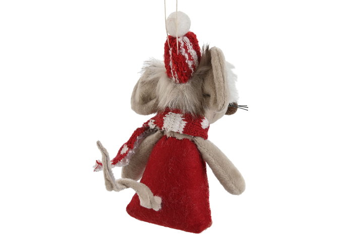 DKD Home Decor Figura Navidad Tradicional Rojo Gris 20 x 18 x 26 cm (12 Unidades)