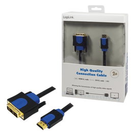 LogiLink Cable HDMI a DVI 18+1 pin 2.00m negro