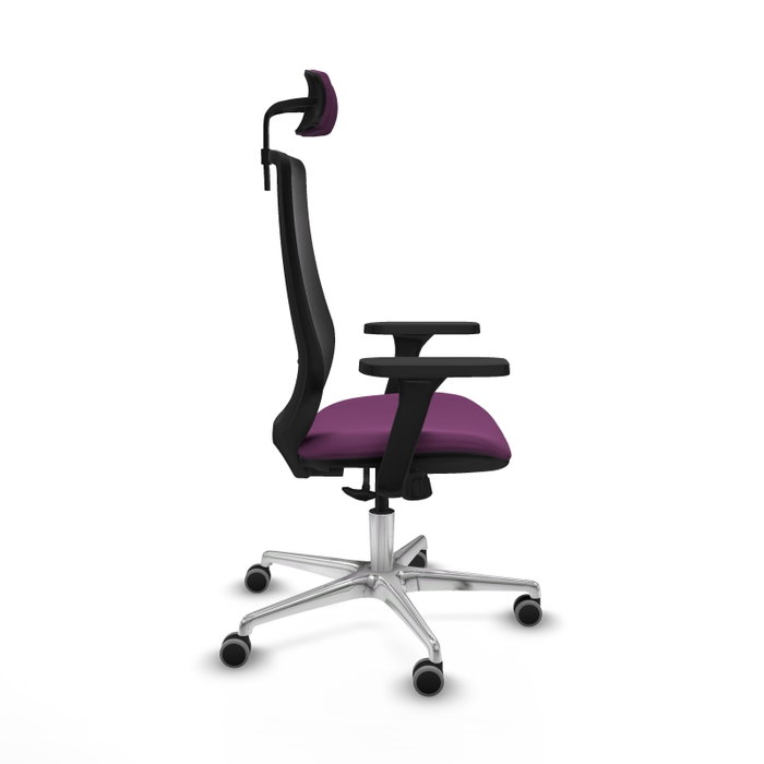 PIQUERAS Y CRESPO Silla de oficina Mardos con mecanismo Sincro, Morado y Negro