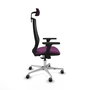 PIQUERAS Y CRESPO Silla de oficina Mardos con mecanismo Sincro, Morado y Negro