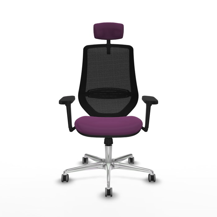 PIQUERAS Y CRESPO Silla de oficina Mardos con mecanismo Sincro, Morado y Negro