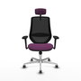 PIQUERAS Y CRESPO Silla de oficina Mardos con mecanismo Sincro, Morado y Negro