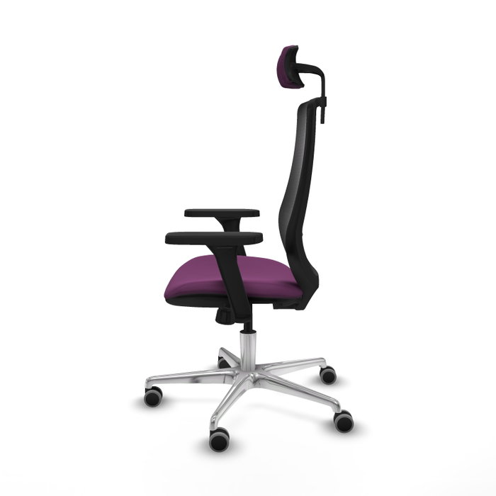 PIQUERAS Y CRESPO Silla de oficina Mardos con mecanismo Sincro, Morado y Negro
