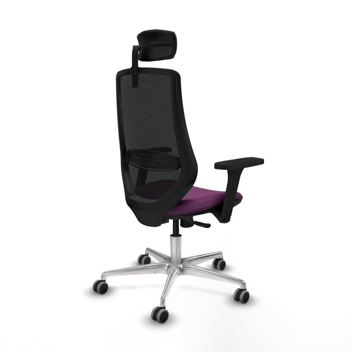 PIQUERAS Y CRESPO Silla de oficina Mardos con mecanismo Sincro, Morado y Negro