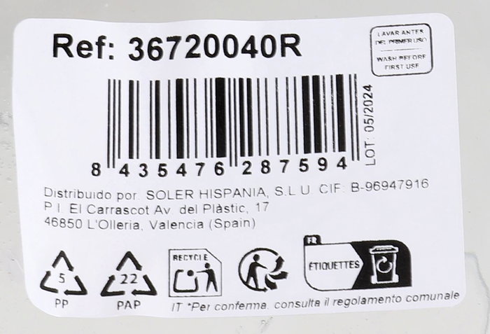 Inde Pecera Vidrio 30 cm "Rustik" 27 cm ancho x 24 cm alto x 18 cm largo