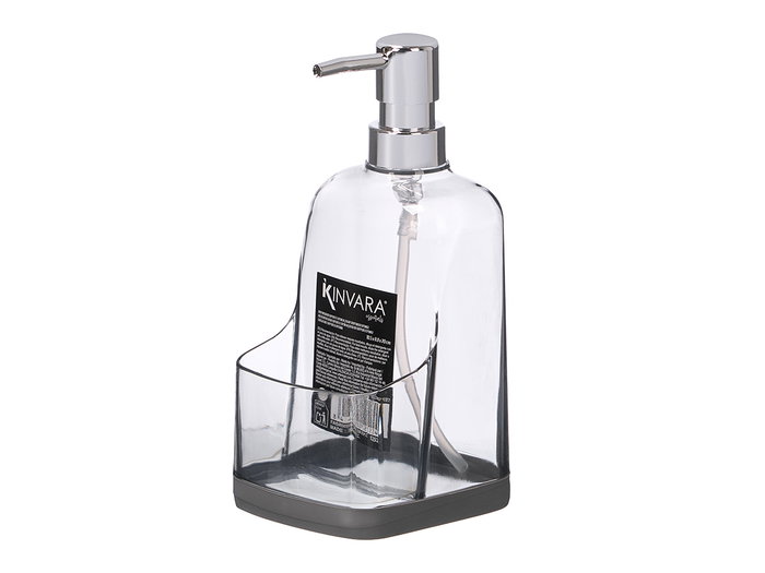 Kinvara Dosificador Cocina Estropajero Negro Gris 10.5x20x9 cm (Set de 12)