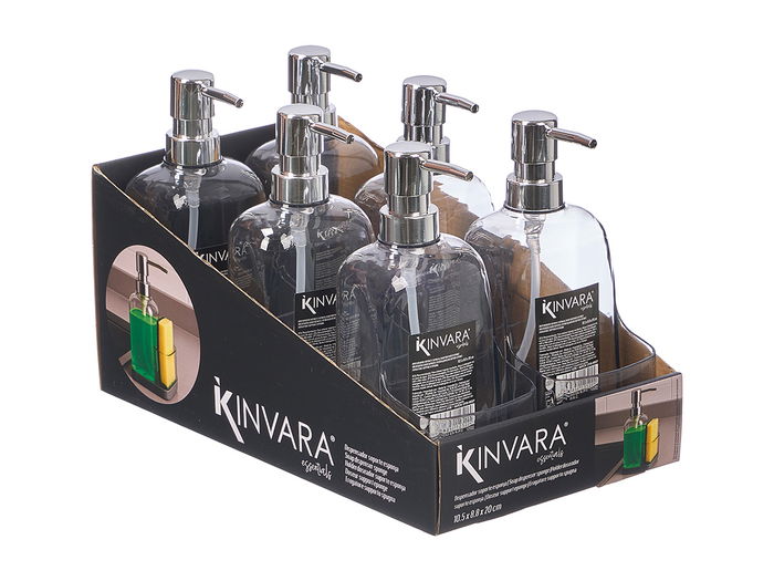 Kinvara Dosificador Cocina Estropajero Negro Gris 10.5x20x9 cm (Set de 12)