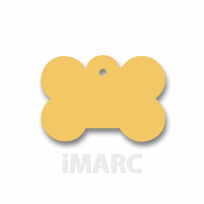 Placa identificativa para collar Imarc Bone Amarillo