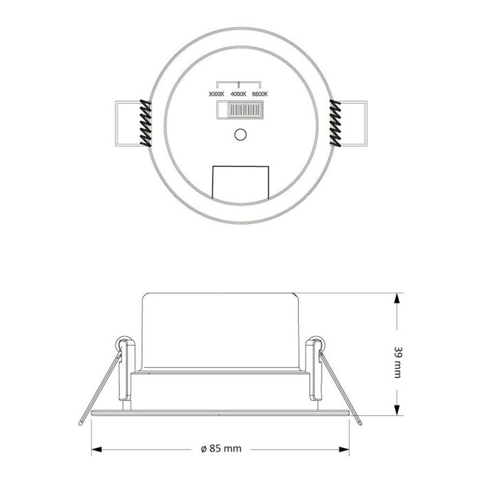 Cristalrecord SYLT Downlight LED Empotrable Redondo 7W, 3CCT (3000K-6000K), 600lm, IP20, Blanco, Ø8.5 cm Cristalrecord SYLT Downlight LED Empotrable Redondo 7W, 3CCT (3000K-6000K), 600lm, IP20, Blanco, Ø8.5 cm