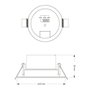 Cristalrecord SYLT Downlight LED Empotrable Redondo 7W, 3CCT (3000K-6000K), 600lm, IP20, Blanco, Ø8.5 cm