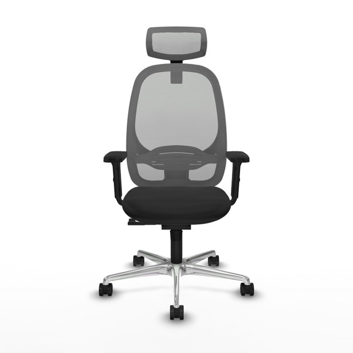 PIQUERAS Y CRESPO Silla de oficina Cilanco con mecanismo Sincro, Negro y Gris PIQUERAS Y CRESPO Silla de oficina Cilanco con mecanismo Sincro, Negro y Gris
