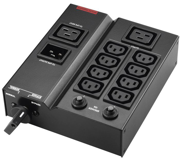 PowerWalker MBS/PDU Mantenimiento Bypass Switch / PDU para UPS, 1-3kVA, 16A, 208/220/230/240V, Negro