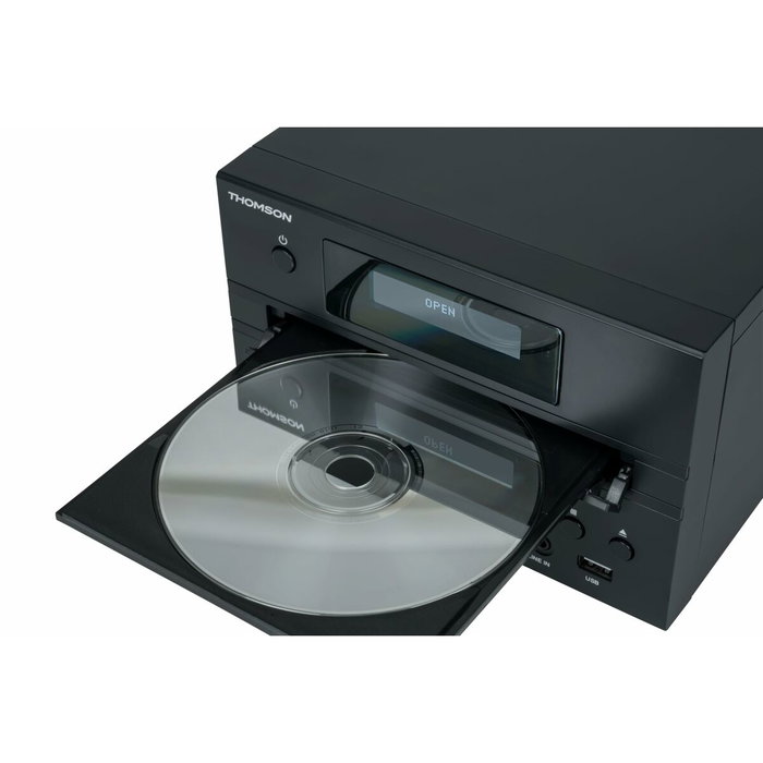 Thomson Microcadena con Bluetooth, Radio, CD, MP3, USB y DAB - Madera y negro Thomson Microcadena con Bluetooth, Radio, CD, MP3, USB y DAB - Madera y negro
