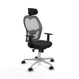 PIQUERAS Y CRESPO Silla de oficina Jorquera con mecanismo Sincro, Negro y Gris