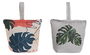 DKD Home Decor Sujetapuertas Tropical Blanco Verde Algodón Hojas 10 x 21 x 25 cm (2 Unidades)