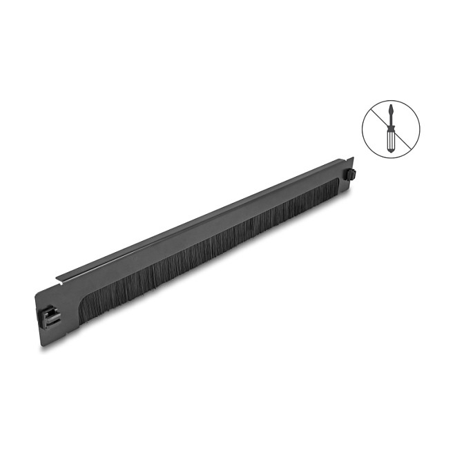 DeLOCK 90629 Burlete de cepillo para gestión de cables 1U Negro DeLOCK 90629 Burlete de cepillo para gestión de cables 1U Negro