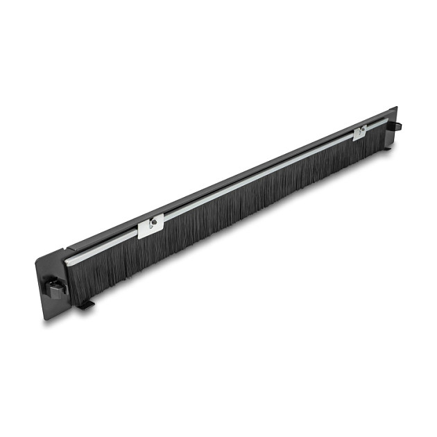 DeLOCK 90629 Burlete de cepillo para rack 1U en negro