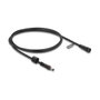 DeLOCK Cable de extensión DC 5,5 x 2,1 mm macho a hembra con tapa roscada M12 x 1,75 mm impermeable 18 AWG, 1 m, negro