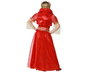 Disfraz de Fantasía Reina Rojo para Niña, Conjunto de 3 Piezas (Vestido, Chaqueta, Cinturón), Tamaño 10-12 Años, Carnaval o Fiesta