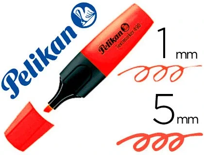 Pelikan Rotulador Textmarker 490 Fluorescente Rojo Trazo 1-5mm con Empuñadura Cómoda y Tinta de Base Agua Pelikan Rotulador Textmarker 490 Fluorescente Rojo Trazo 1-5mm con Empuñadura Cómoda y Tinta de Base Agua