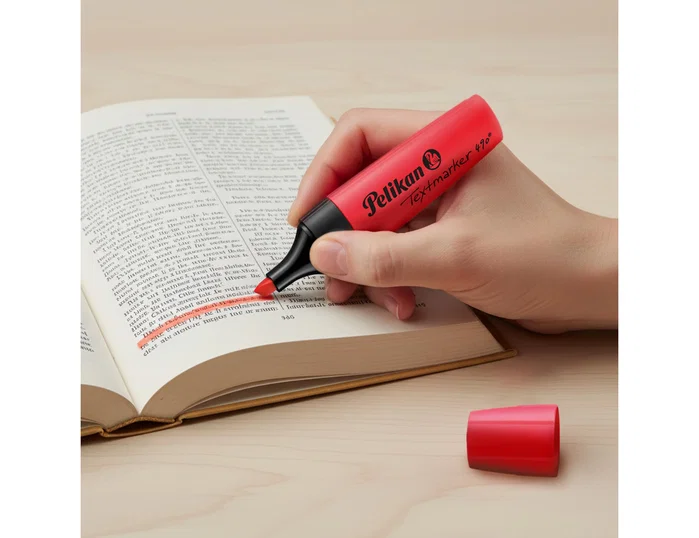 Pelikan Textmarker 490 Rojo Fluorescente