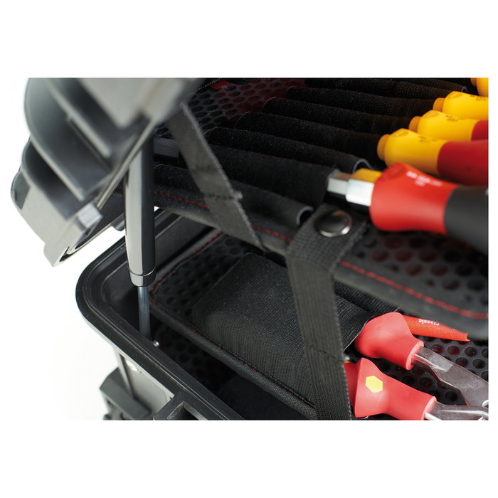 Wiha Competence XXL II Set de Herramientas para Electricistas, Negro, 115 Herramientas, 19 kg, Incluye 2 Llaves, Alicates, Martillo, Pelacables