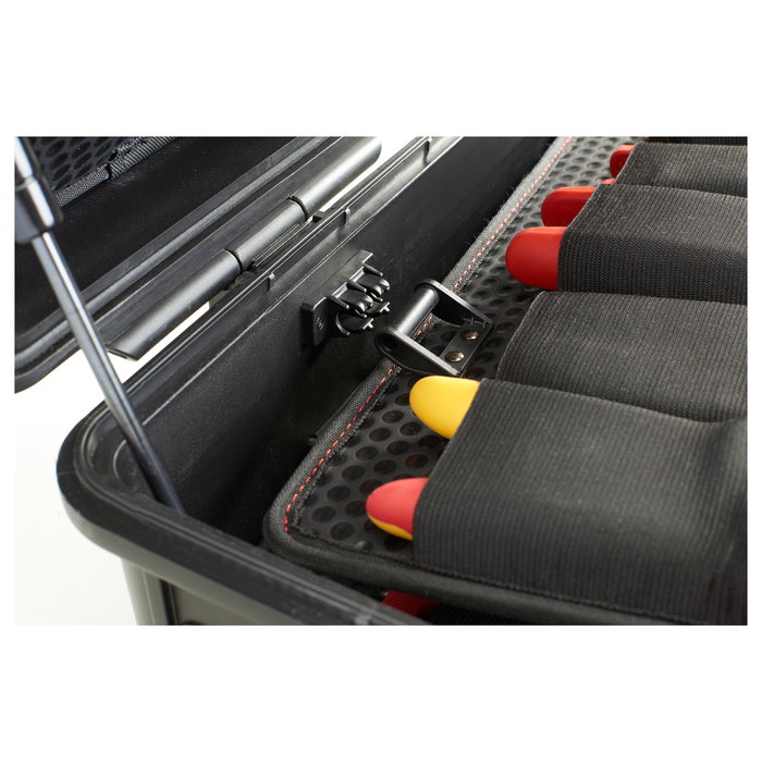Wiha Competence XXL II Set de Herramientas para Electricistas, Negro, 115 Herramientas, 19 kg, Incluye 2 Llaves, Alicates, Martillo, Pelacables