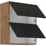 Mueble alto ROCK Melamina Roble Lancelot Gris Matera 1 Puerta L60 x H72 cm