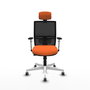 PIQUERAS Y CRESPO Silla de oficina Yunquera Naranja y Negro