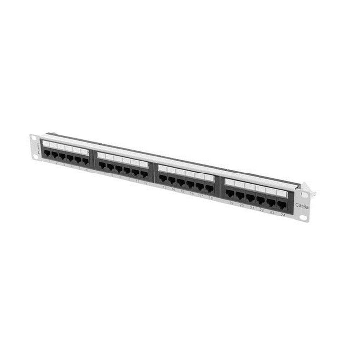 Lanberg Patch Panel 24 puertos 1U 19 pulg. Cat. 6A UTP gris Lanberg Patch Panel 24 puertos 1U 19 pulg. Cat. 6A UTP gris