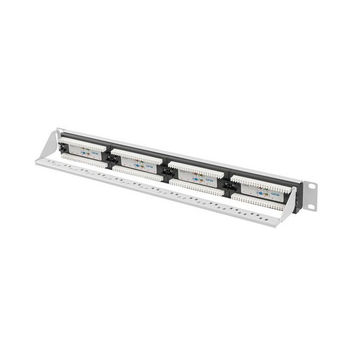 Lanberg Patch Panel 24 puertos 1U 19 pulg. Cat. 6A UTP gris Lanberg Patch Panel 24 puertos 1U 19 pulg. Cat. 6A UTP gris