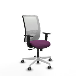 PIQUERAS Y CRESPO Silla de oficina Zulema con Mecanismo Sincro, Morado y Blanco