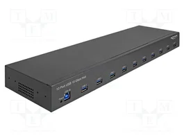 DeLOCK Hub USB Industrial 10 Puertos 10 Gbps Tipo-A 19 pulgadas