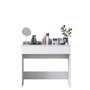 Hanah Home Mesa de Maquillaje BJ104 - 2342, Aglomerado Melamina Blanco, Ancho 90cm, Alto 76.8cm, Profundo 45cm