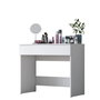 Hanah Home Mesa de Maquillaje BJ104 - 2342, Aglomerado Melamina Blanco, Ancho 90cm, Alto 76.8cm, Profundo 45cm