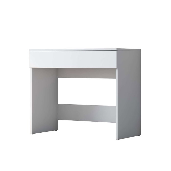 Hanah Home Mesa de Maquillaje BJ104 - 2342, Aglomerado Melamina Blanco, Ancho 90cm, Alto 76.8cm, Profundo 45cm