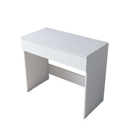 Hanah Home Mesa de Maquillaje BJ104 - 2342, Aglomerado Melamina Blanco, Ancho 90cm, Alto 76.8cm, Profundo 45cm