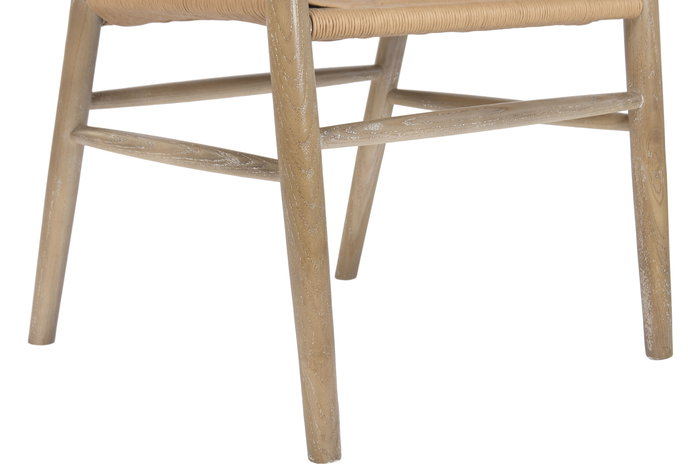 DKD Home Decor Silla Cottage Natural Olmo Fibra 57 x 53 x 78 cm (2 Unidades)