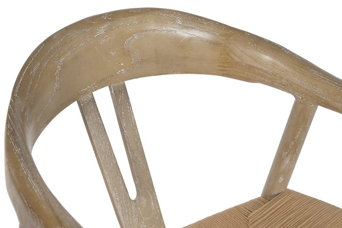DKD Home Decor Silla Cottage Natural Olmo Fibra 57 x 53 x 78 cm (2 Unidades)