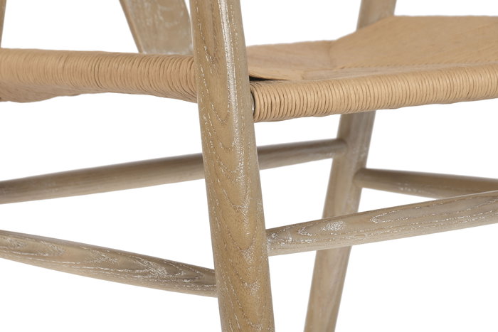 DKD Home Decor Silla Cottage Natural Olmo Fibra 57 x 53 x 78 cm (2 Unidades)
