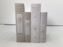 DKD Home Decor Set de 2 Cajas Decorativas Tipo Libro Glam Blanco y Dorado