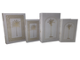 DKD Home Decor Set de 2 Cajas Decorativas Tipo Libro Glam Blanco y Dorado