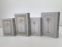 DKD Home Decor Set de 2 Cajas Decorativas Tipo Libro Glam Blanco y Dorado